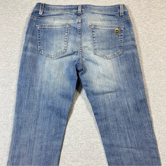 Michael Kors Jeans Womens 4 Blue Izzy Skinny Low Rise Zip Pocket Stretch Denim - Picture 6 of 16